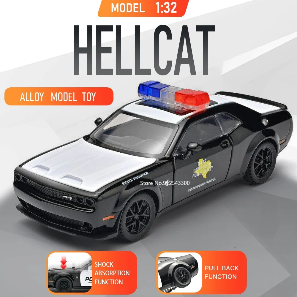 1:32 Scale Hellcat Police Car Model Toy Doors Opened Pull Back Cars Shock Absorption Alloy Diecast Vehicle for Boyfriend Present
1:32 Scale Hellcat Police Car Model Toy Doors Opened Pull Back Cars Shock Absorption Alloy Diecast Vehicle for Boyfriend Present