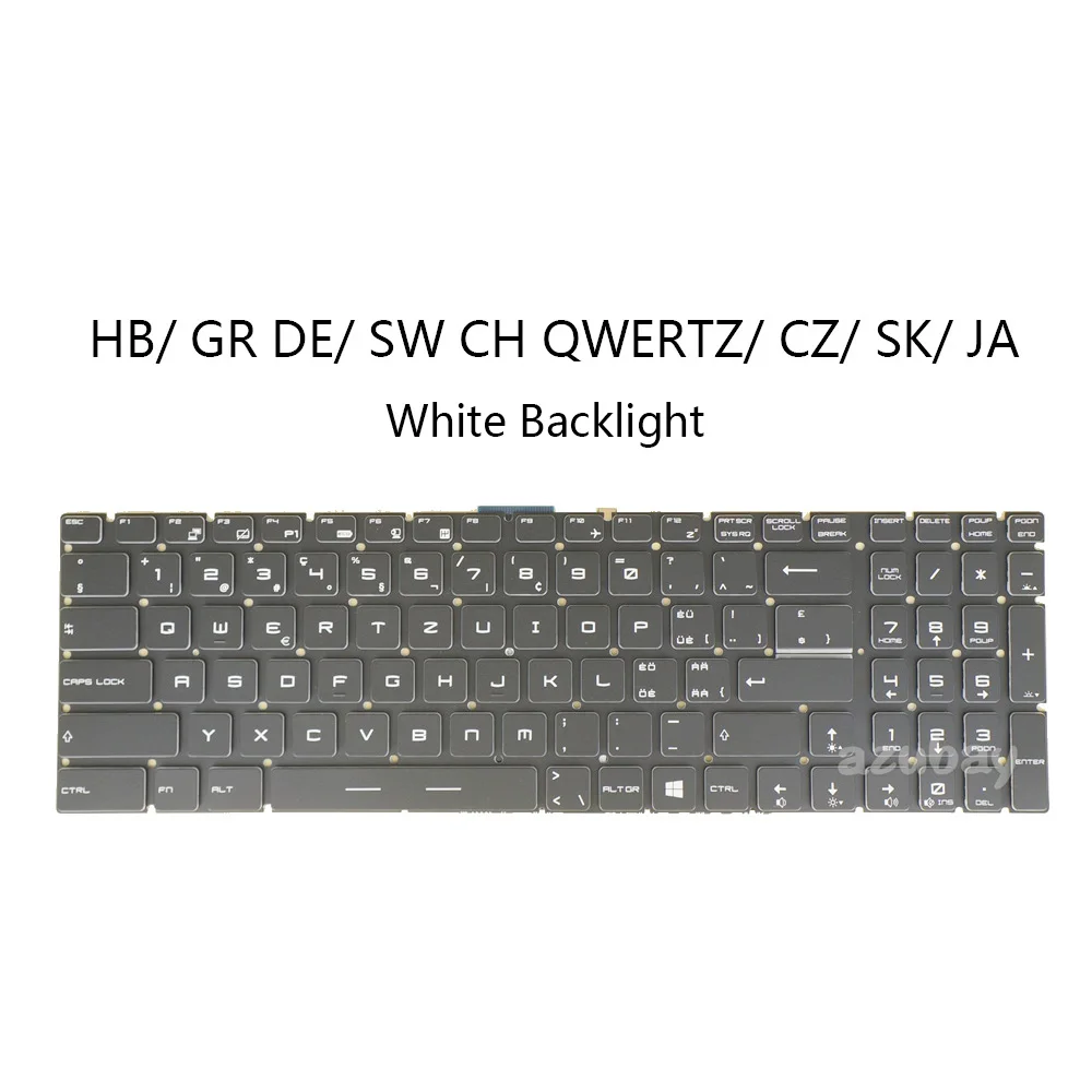 HB DE SW CH CZ SK JA Backlit Keyboard For MSI GV72VR GV72 GV62VR GV62 GL75 GL73 GL72VR GL72M GL72 GL65 GL63 GL62VR GL62 GF75
HB DE SW CH CZ SK JA Backlit Keyboard For MSI GV72VR GV72 GV62VR GV62 GL75 GL73 GL72VR GL72M GL72 GL65 GL63 GL62VR GL62 GF75