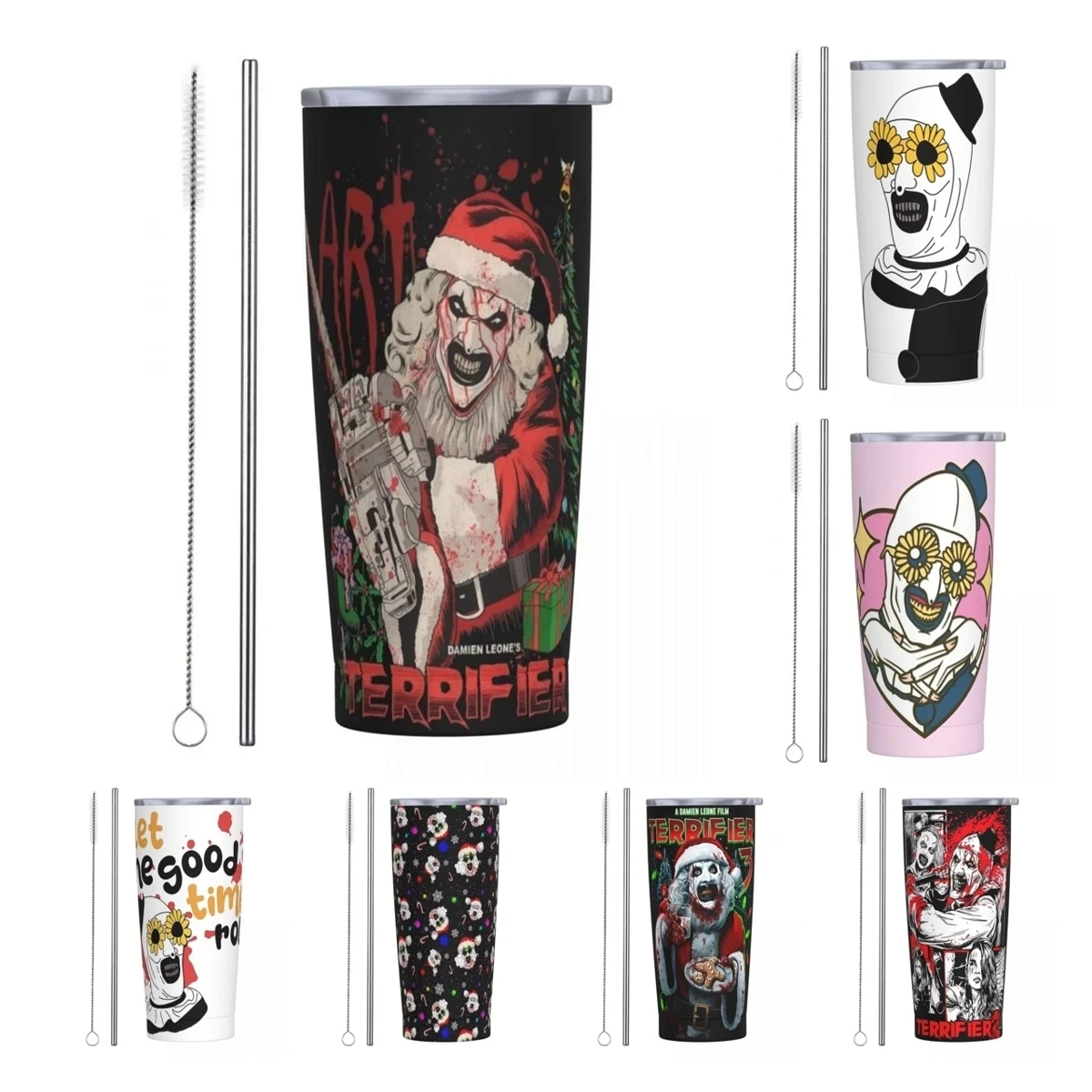 Art Clown Santa Terrifier 3 Tumbler Vacuum Insulated Thermal Cup Stainless Steel Outdoor Mugs Hot Cold Drink
Art Clown Santa Terrifier 3 Tumbler Vacuum Insulated Thermal Cup Stainless Steel Outdoor Mugs Hot Cold Drink