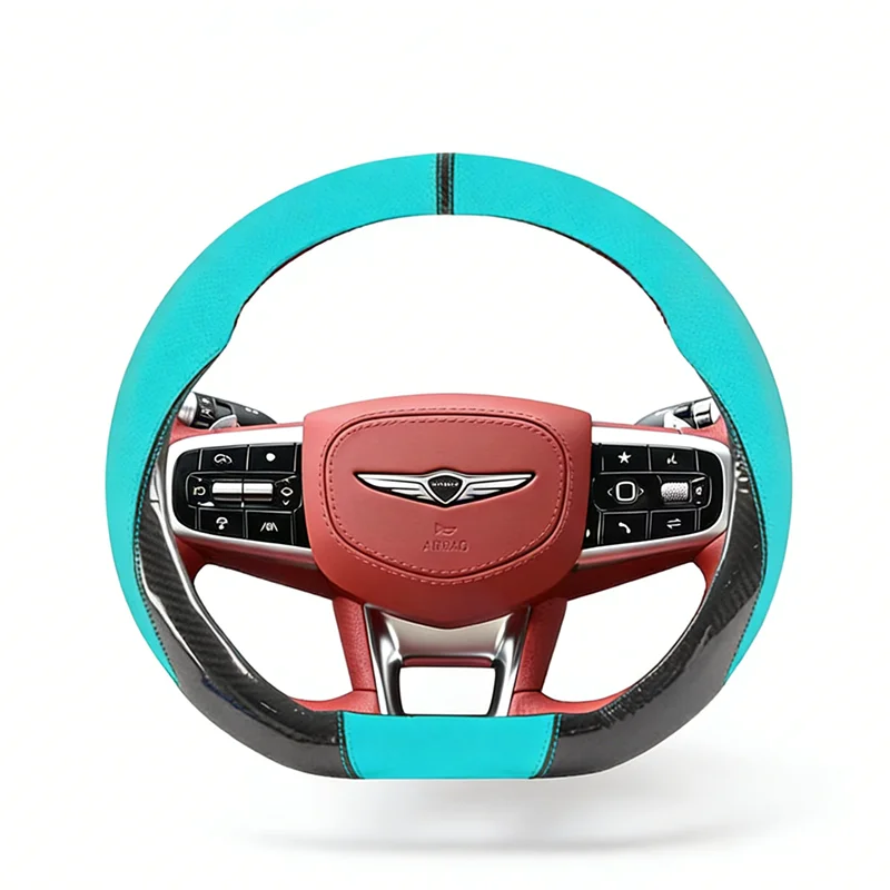 38CM Carbon Fiber Leather Car Steering Wheel Cover For Genesis G80 GV70 GV80 GV60 G70 Essentia Neolun G90 GV90 X Car Accessories
38CM Carbon Fiber Leather Car Steering Wheel Cover For Genesis G80 GV70 GV80 GV60 G70 Essentia Neolun G90 GV90 X Car Accessories