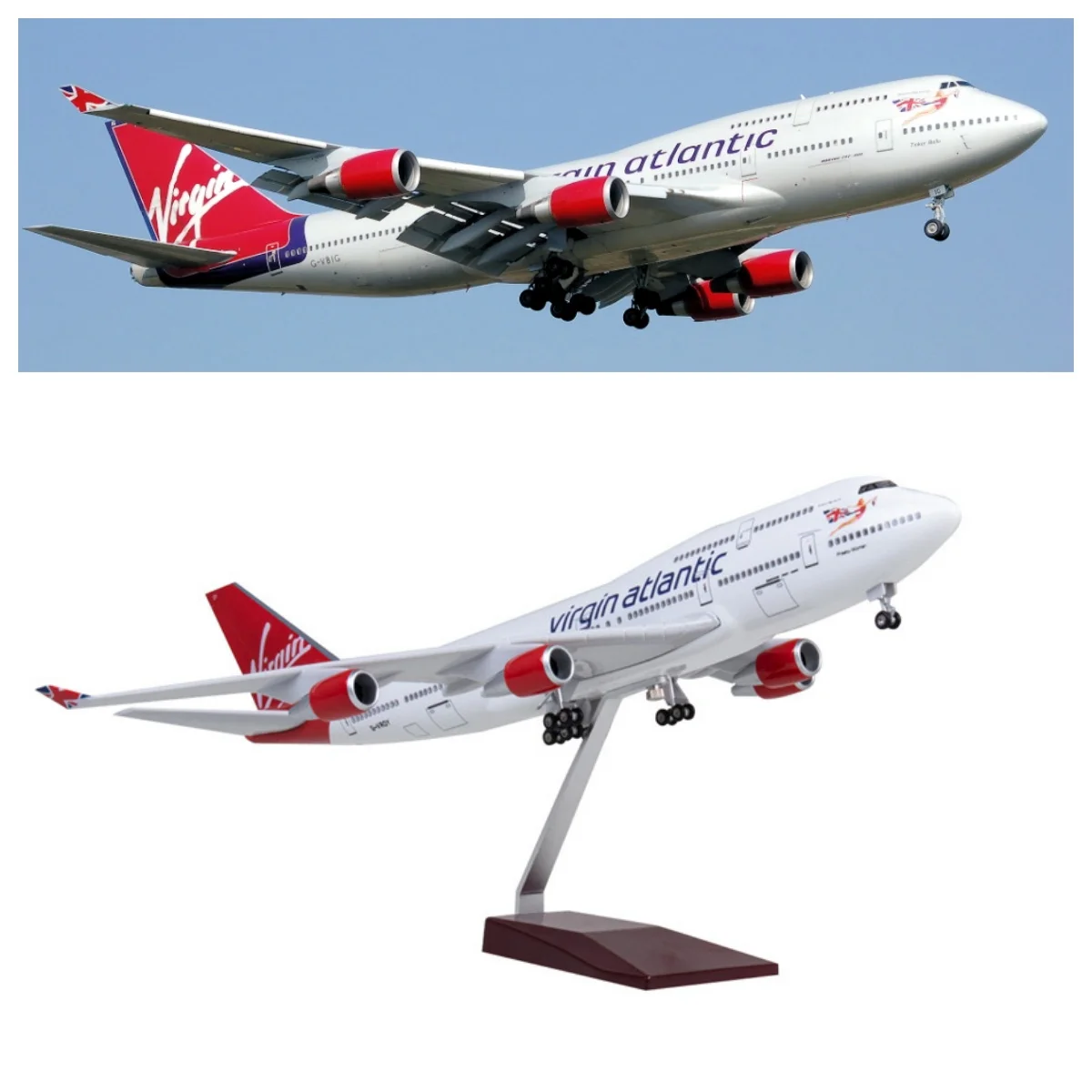 47cm Virgin Atlantic B747 Airplane Model Resin Plastic Model Toy Static Aviation Display With Wheels Lights & Base
47cm Virgin Atlantic B747 Airplane Model Resin Plastic Model Toy Static Aviation Display With Wheels Lights & Base