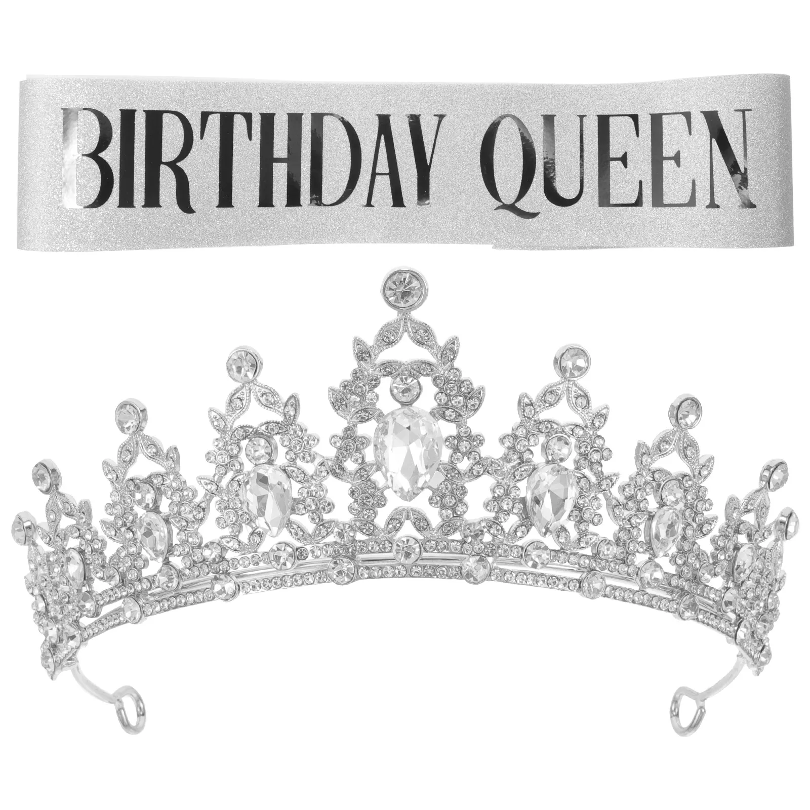 Crystal Crown Accessories Birthday Decorations Silver Tiara Sash Women Party Rhinestone Embellished Fashion Luxurious Headwear
Crystal Crown Accessories Birthday Decorations Silver Tiara Sash Women Party Rhinestone Embellished Fashion Luxurious Headwear