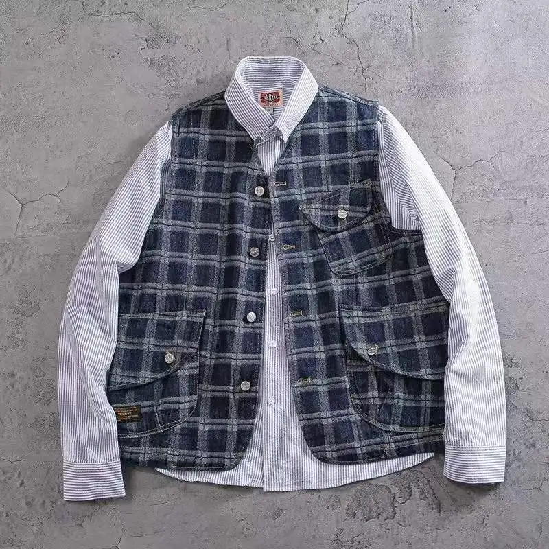 Waed Cotton Plaid Vest American Casual Retro Workwear Men's Color Blo id Trendy Ameika Sle Loose Fit Spring Youth
Waed Cotton Plaid Vest American Casual Retro Workwear Men's Color Blo id Trendy Ameika Sle Loose Fit Spring Youth