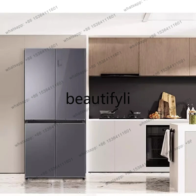 Refrigerator for household use, four-door air-cooled and frost-free, three-speed variable temperature black gold purification,
Refrigerator for household use, four-door air-cooled and frost-free, three-speed variable temperature black gold purification,