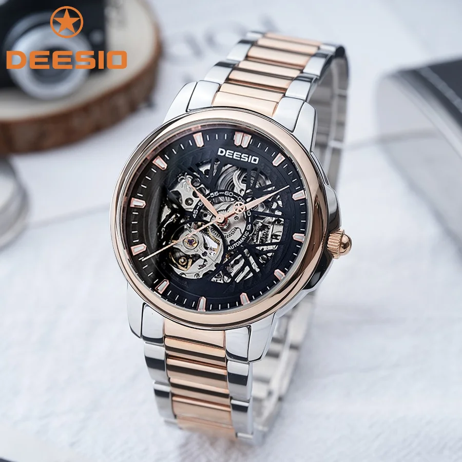 Deesio E8003GD New Watch Waterproof Stainless Steel Mechanical Wristwatches Male Automatic Movement Hand Clock Men's Gifts Box
Deesio E8003GD New Watch Waterproof Stainless Steel Mechanical Wristwatches Male Automatic Movement Hand Clock Men's Gifts Box