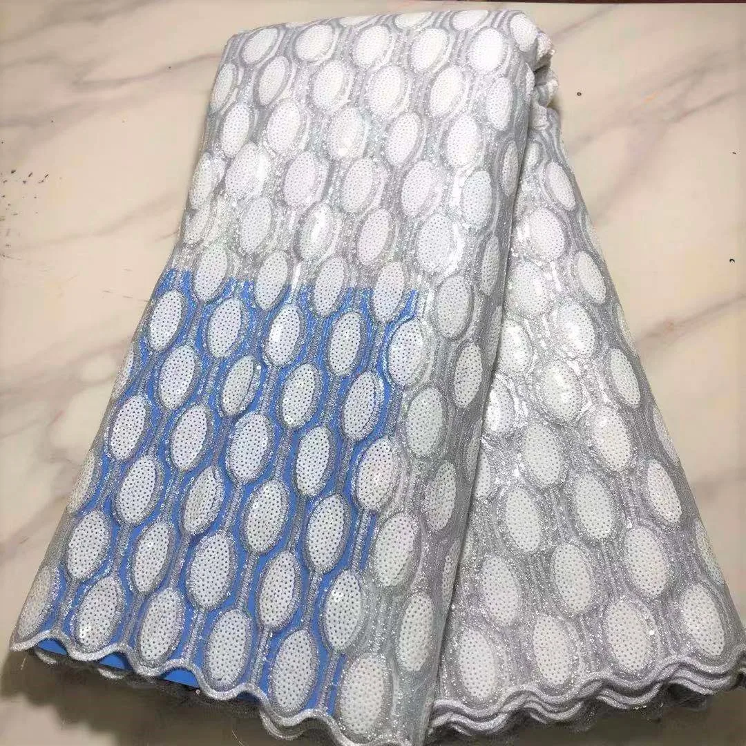 New White Silver Sequins Lace Fabric 2022 High Quality Arench Wed Lace Fabric French Nigerian Party Lace Fabric Sewing KPL22106
New White Silver Sequins Lace Fabric 2022 High Quality Arench Wed Lace Fabric French Nigerian Party Lace Fabric Sewing KPL22106