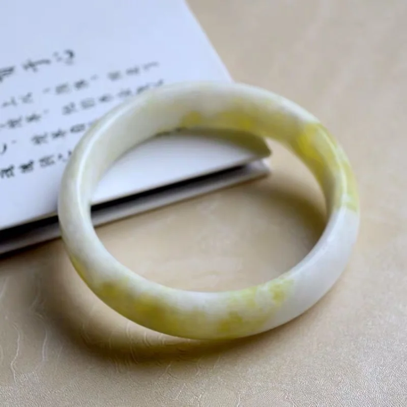 Natural Shaanxi Bracelet, Yellow-White Pattern Lantian Jade Bangle, Live Stream Supply, Promotional Gift
Natural Shaanxi Bracelet, Yellow-White Pattern Lantian Jade Bangle, Live Stream Supply, Promotional Gift
