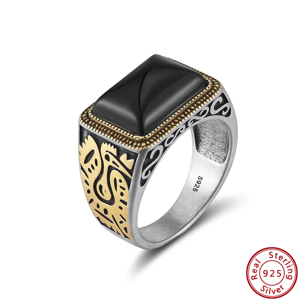 KISS MANDY Natural Black Agate Stone 925 Sterling Silver Balck Agate Rings for Men Dainty Vintage Jewelry Engagement Gift NMR16
KISS MANDY Natural Black Agate Stone 925 Sterling Silver Balck Agate Rings for Men Dainty Vintage Jewelry Engagement Gift NMR16