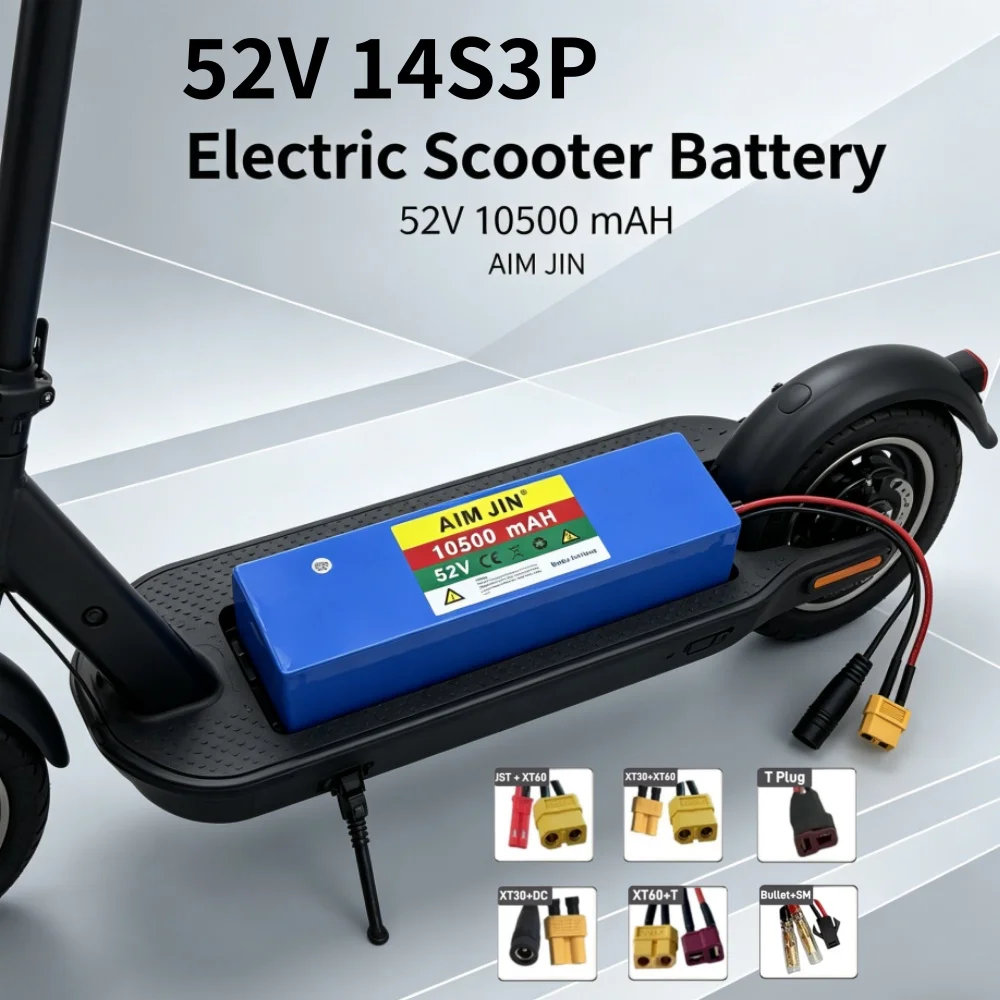 for Balance Cars Electric Scooters 52V 10.5Ah 14S3P 18650 Lithium Battery Pack With BMS
for Balance Cars Electric Scooters 52V 10.5Ah 14S3P 18650 Lithium Battery Pack With BMS