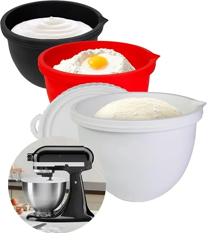 3Pcs Mixer Silicone Liner 75L Reusable Silicone Mixer Bowl Liner Non Slip Mixing Bowl Attachment Kitchen Baking Accessories
3Pcs Mixer Silicone Liner 75L Reusable Silicone Mixer Bowl Liner Non Slip Mixing Bowl Attachment Kitchen Baking Accessories