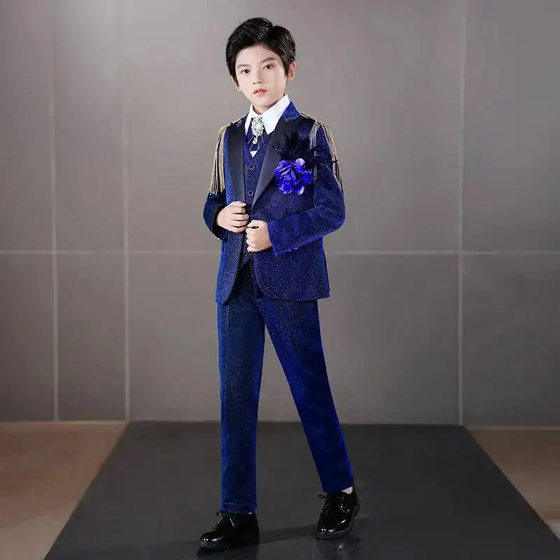 Handsome Children's Suit British Set, Flower Boy Host Dress, Piano Competition Runway Performance Costume
Handsome Children's Suit British Set, Flower Boy Host Dress, Piano Competition Runway Performance Costume