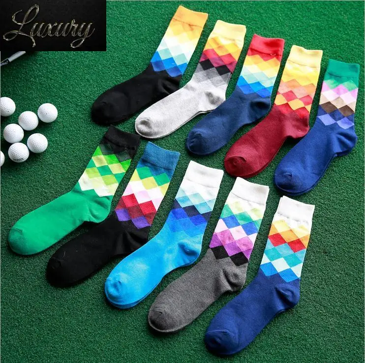 Male Tide Brand Socks Gradient Color summer Style Cotton wedding sock Men's Knee High Business man sox
Male Tide Brand Socks Gradient Color summer Style Cotton wedding sock Men's Knee High Business man sox