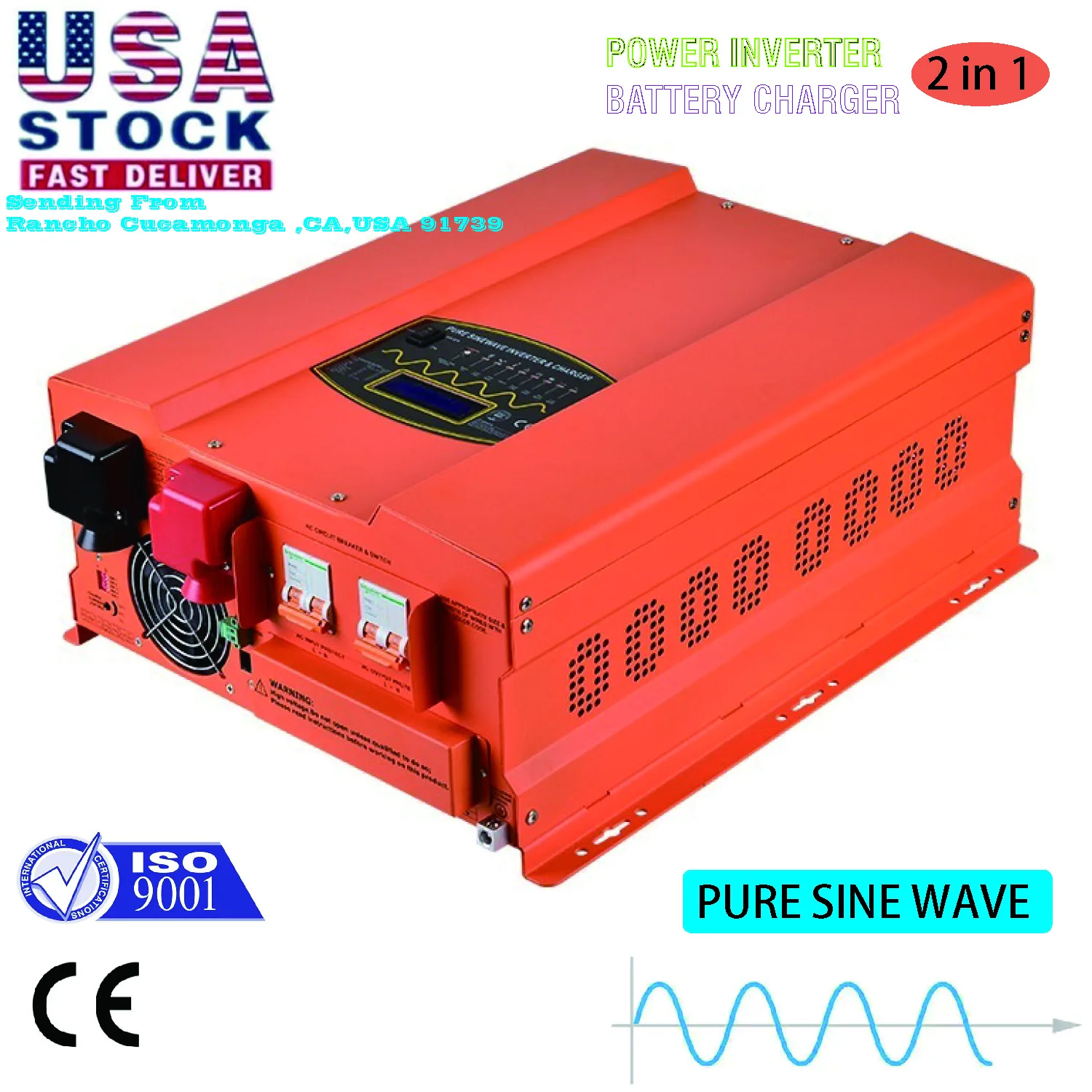 10000W Hybrid Power Inverter & 100A Battery Charger 2 in 1 DC48V AC120&240V Low Frequency Split Phase Pure Sine Wave Off Grid
10000W Hybrid Power Inverter & 100A Battery Charger 2 in 1 DC48V AC120&240V Low Frequency Split Phase Pure Sine Wave Off Grid