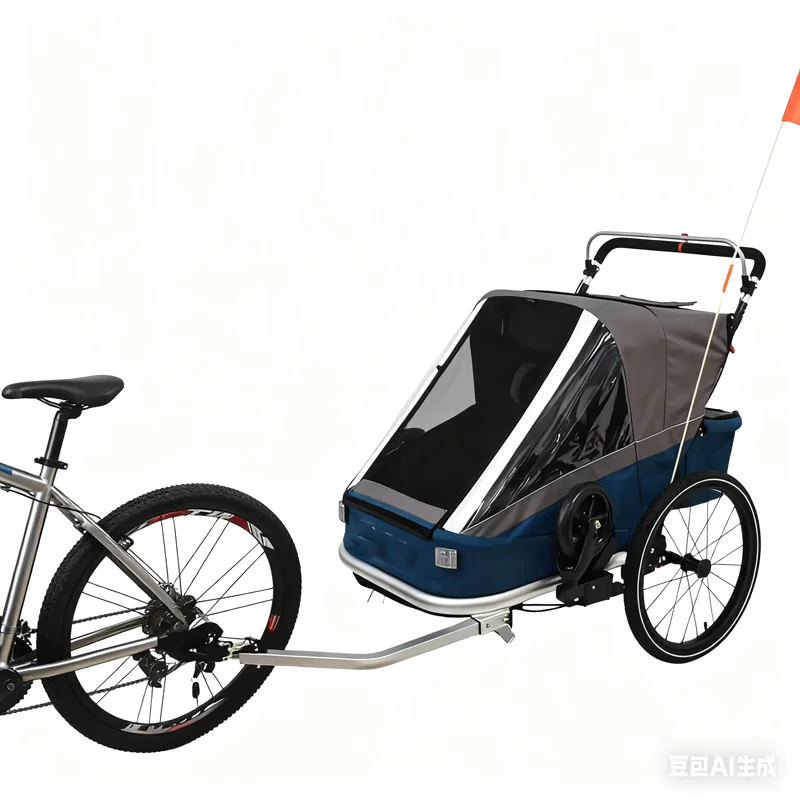 3-in-1 Kids Bike Trailer Stroller & Jogger, Double Child Stroller with Shield Rain Cover, Hand Brake & Foldable Design
3-in-1 Kids Bike Trailer Stroller & Jogger, Double Child Stroller with Shield Rain Cover, Hand Brake & Foldable Design