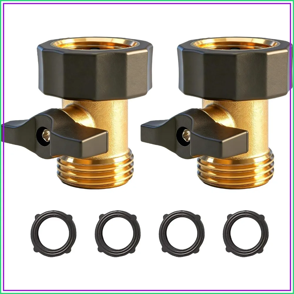 Brass Garden Hose Shut Off Valve 3/4 Inch, Heavy Duty Water Shut Off with Extended Handle, 2 Pack with 4 Extra Washers
Brass Garden Hose Shut Off Valve 3/4 Inch, Heavy Duty Water Shut Off with Extended Handle, 2 Pack with 4 Extra Washers