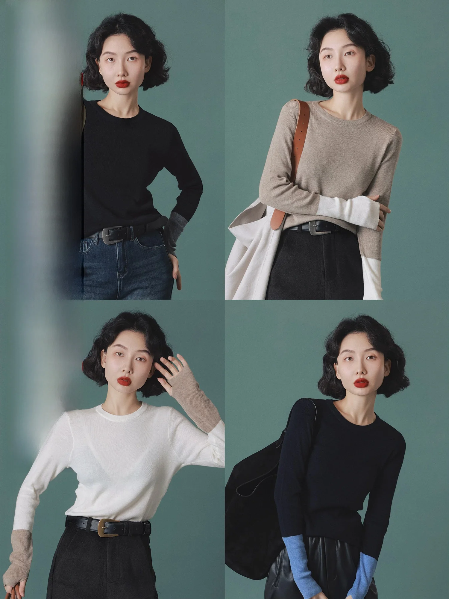 Ele Color Blo Long Sve Woolen Base irt Women's Loose Fit Slimming Knitted Sweater Winter Versatile Casual Sle
Ele Color Blo Long Sve Woolen Base irt Women's Loose Fit Slimming Knitted Sweater Winter Versatile Casual Sle