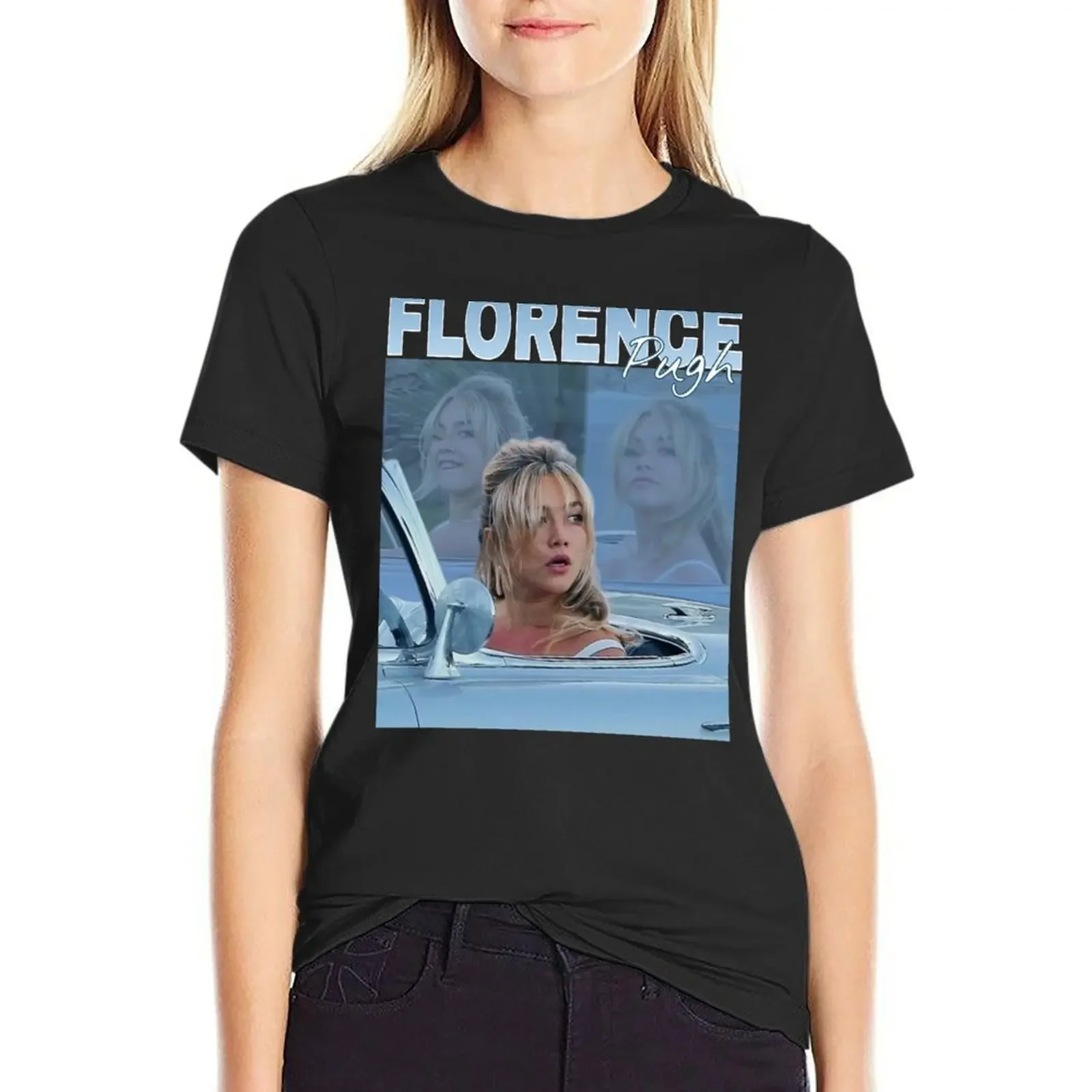 Florence Pugh T-Shirt female sports fans lady clothes spring clothes Women 2025
Florence Pugh T-Shirt female sports fans lady clothes spring clothes Women 2025