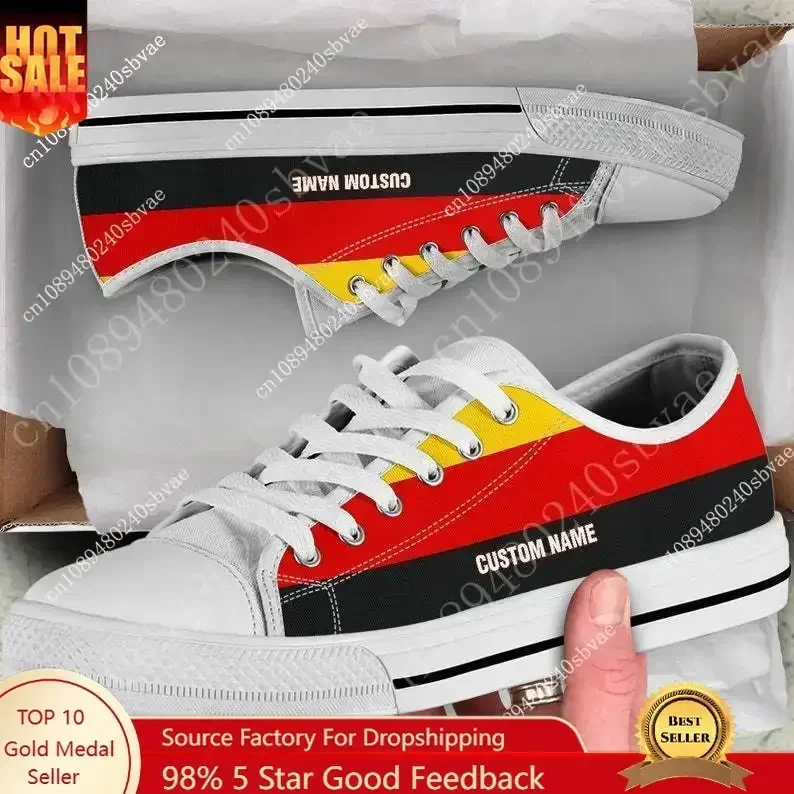 German Flag Sneakers Low Top Shoes Men Women Teenager Canvas High Quality Sneaker Casual Custom Made Shoes Customize Shoe
German Flag Sneakers Low Top Shoes Men Women Teenager Canvas High Quality Sneaker Casual Custom Made Shoes Customize Shoe