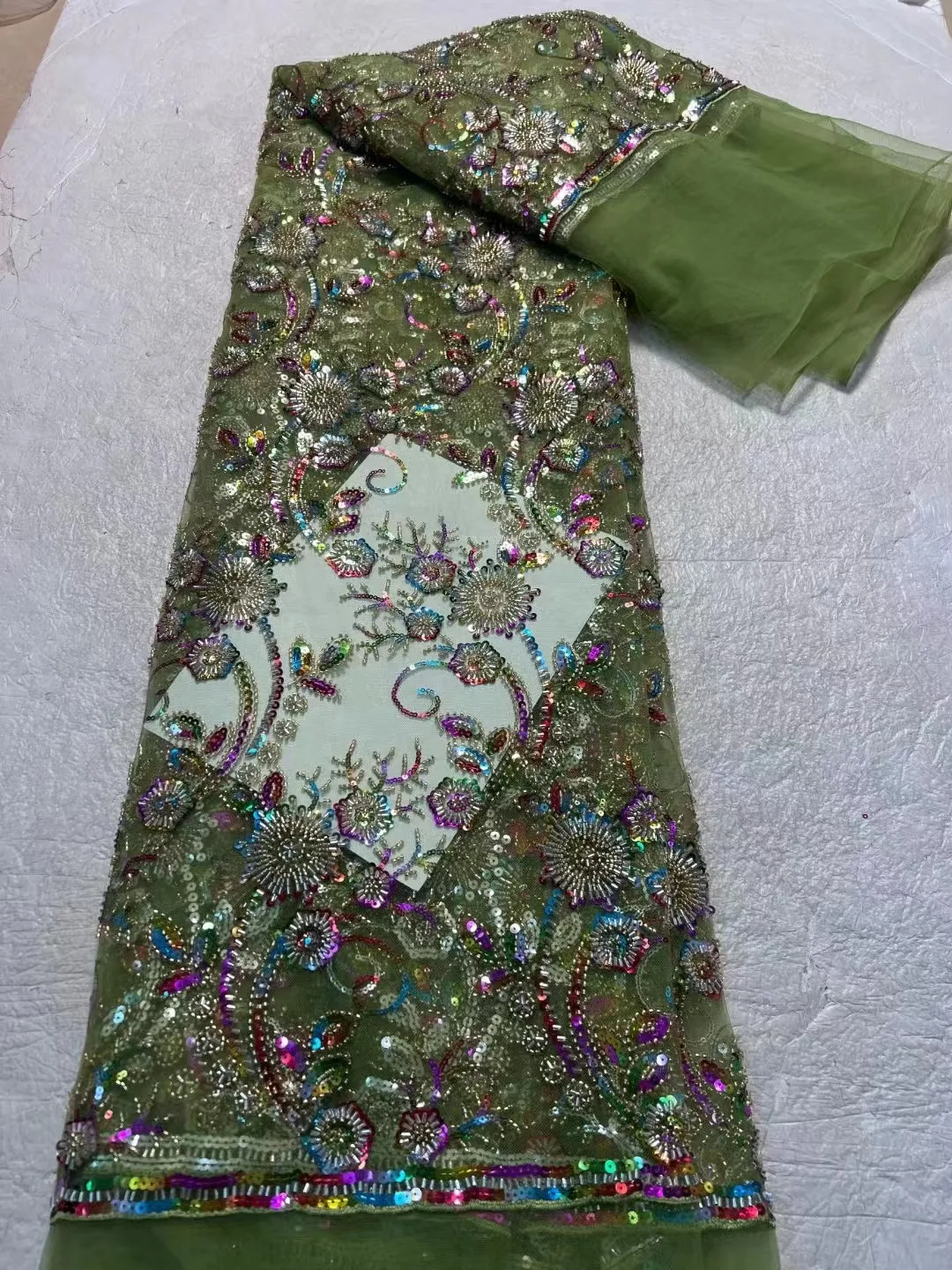 African Nigerian, Sequins, Beads, Stone Prom Dresses,Tulle Lace Fabric, High Quality, Embroidery, Sewing, 5Yard, 2024
African Nigerian, Sequins, Beads, Stone Prom Dresses,Tulle Lace Fabric, High Quality, Embroidery, Sewing, 5Yard, 2024