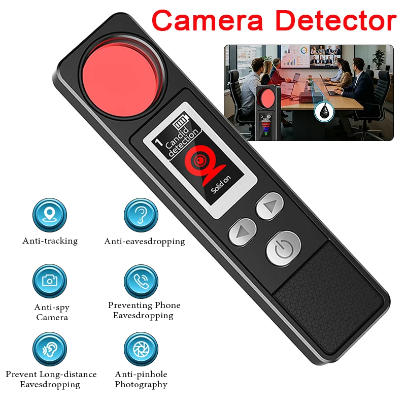 Hidden Camera Signal Detector with Alarm WiFi Hidden Device Anti-Spy Cam Finder GPS Tracker Multiple Modes for Hotel Bathroom
Hidden Camera Signal Detector with Alarm WiFi Hidden Device Anti-Spy Cam Finder GPS Tracker Multiple Modes for Hotel Bathroom