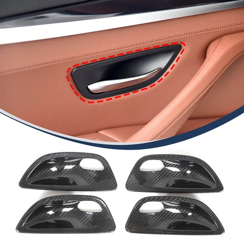 Carbon Fiber Interior Door Handle Bowl Cover Trim For BMW 5 Series F10 2011-2017 Car accessories
Carbon Fiber Interior Door Handle Bowl Cover Trim For BMW 5 Series F10 2011-2017 Car accessories