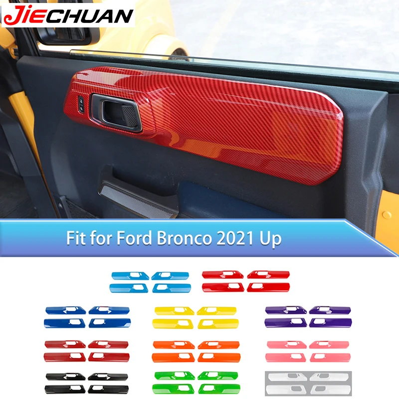 JIECHUAN Inside Door Handle Decoration Protective Cover Stickers Fit For Ford Bronco 2021 Up 4-Door Car Interior Accessories
JIECHUAN Inside Door Handle Decoration Protective Cover Stickers Fit For Ford Bronco 2021 Up 4-Door Car Interior Accessories