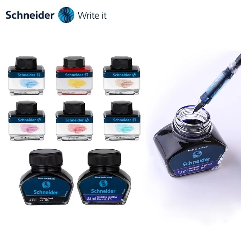 Schneider Non Carbon Ink Fountain Pen German Bottled Ink 33/15ml Supplement Liquid Multi-color Optional Office Supplies
Schneider Non Carbon Ink Fountain Pen German Bottled Ink 33/15ml Supplement Liquid Multi-color Optional Office Supplies