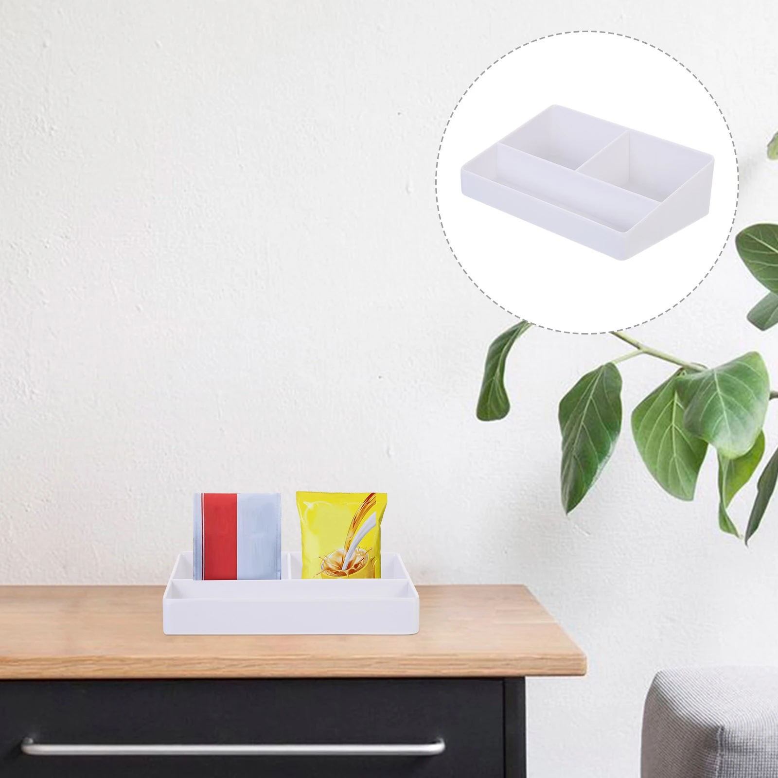 Tea Bag Organizer 3 Compartments White A018 PVC Material Portable Tea Coffee Storage Box for Countertop Display
Tea Bag Organizer 3 Compartments White A018 PVC Material Portable Tea Coffee Storage Box for Countertop Display