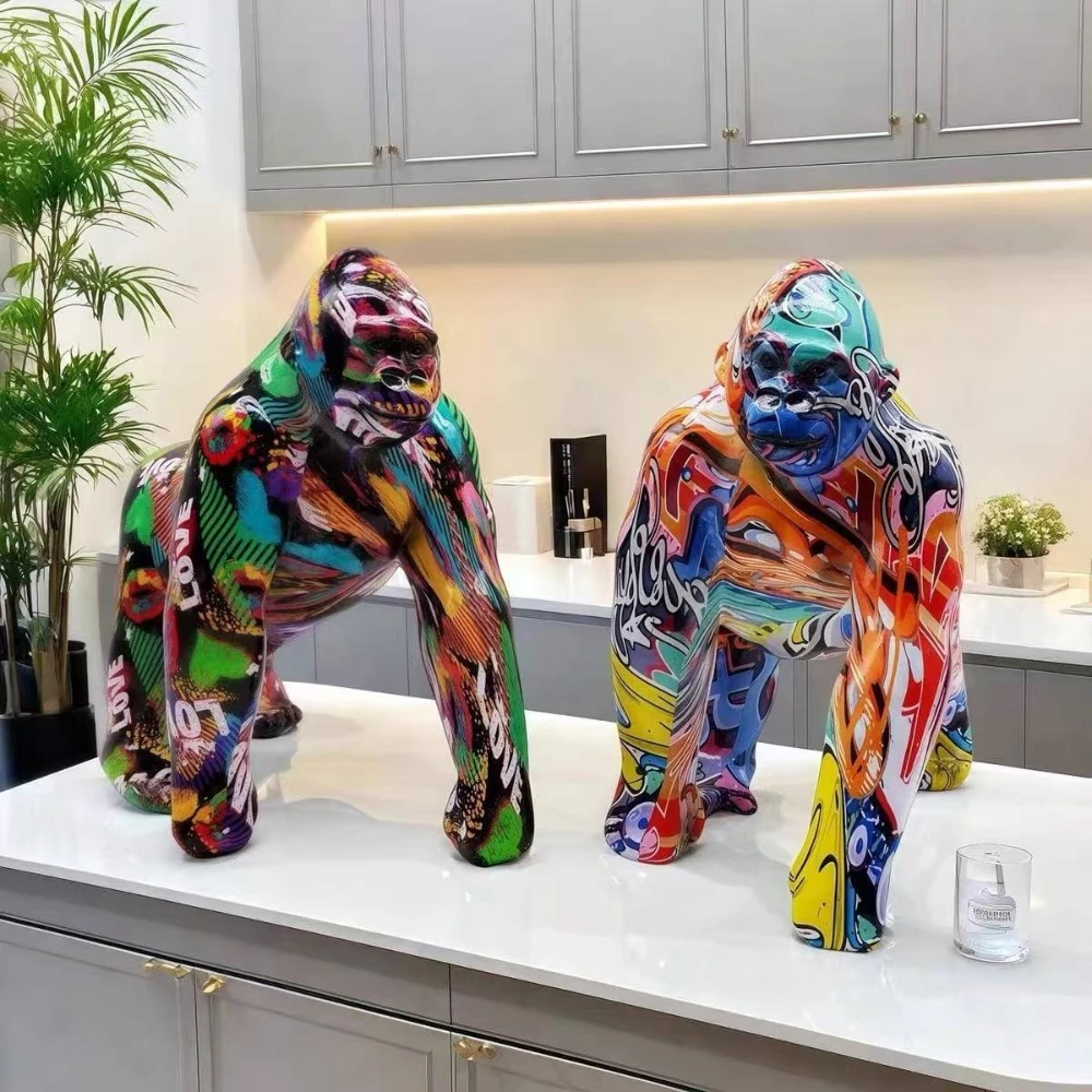 Creative Graffiti Colorful Gorilla Statue Decoration Sculpture Crafts Home Living Room Desktop Wine Cabinet TV Cabinet Ornaments
Creative Graffiti Colorful Gorilla Statue Decoration Sculpture Crafts Home Living Room Desktop Wine Cabinet TV Cabinet Ornaments