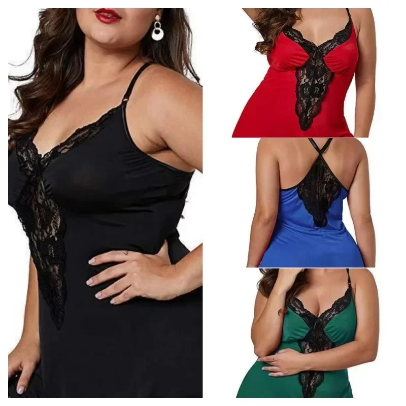 Ladies Summer Plus Size Pajamas Loose Sleeveless Suspenders Sexy Solid Women Night Dress Elastic Homewear Europe and America
Ladies Summer Plus Size Pajamas Loose Sleeveless Suspenders Sexy Solid Women Night Dress Elastic Homewear Europe and America