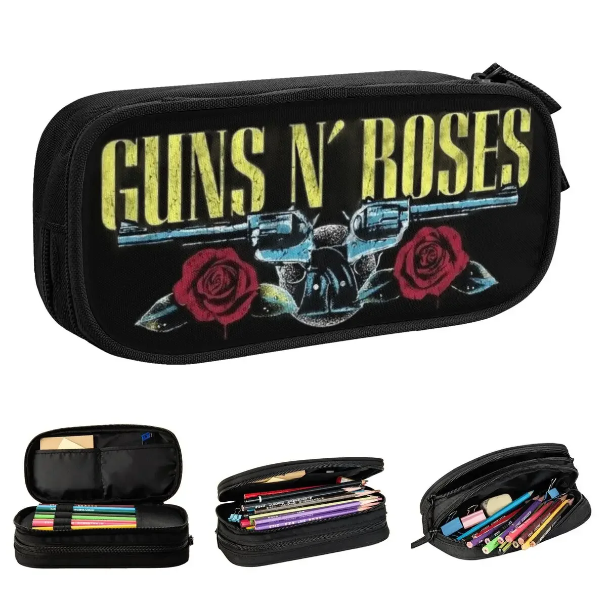 Guns N Roses Pencil Case Lovely Heavy Metal Punk Pen Pencil Bags Kids Large Storage Students School Gifts Pencilcases
Guns N Roses Pencil Case Lovely Heavy Metal Punk Pen Pencil Bags Kids Large Storage Students School Gifts Pencilcases