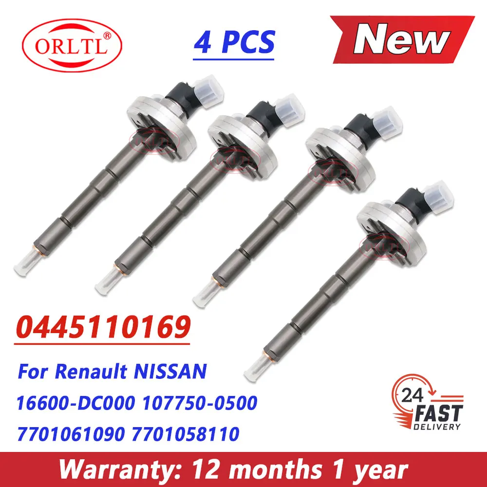 4PCS 0445110169 New Fuel Injector 0445 110 169 Diesel Nozzle 16600DC000 1077500500 for Renault NISSAN 7701061090 7485001659BX
4PCS 0445110169 New Fuel Injector 0445 110 169 Diesel Nozzle 16600DC000 1077500500 for Renault NISSAN 7701061090 7485001659BX