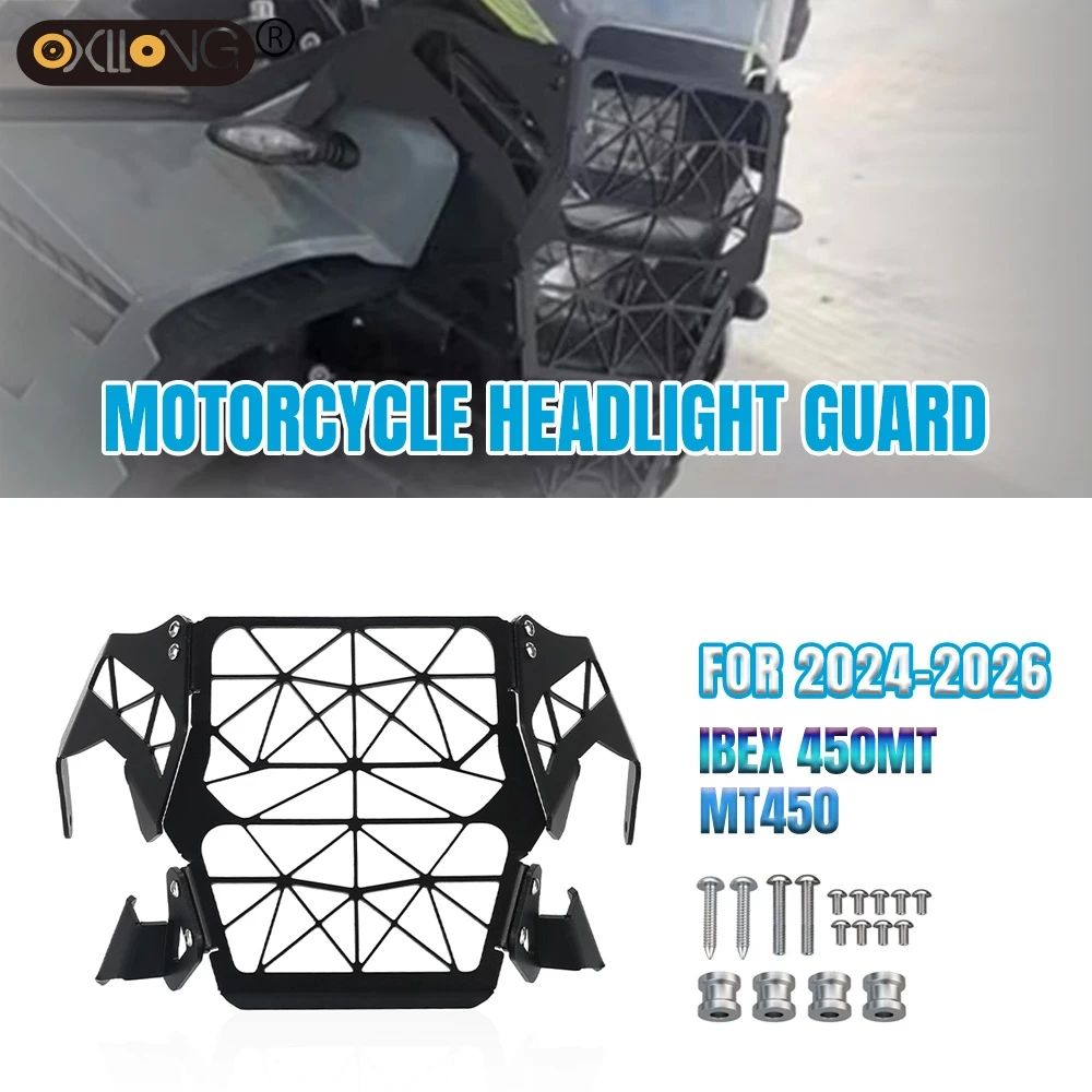 450MT Motorcycle Headlight Head Light Guard Protector Cover Protection Grille FOR CFMOTO IBEX 450 450mt MT450 2024 2025 2026
450MT Motorcycle Headlight Head Light Guard Protector Cover Protection Grille FOR CFMOTO IBEX 450 450mt MT450 2024 2025 2026