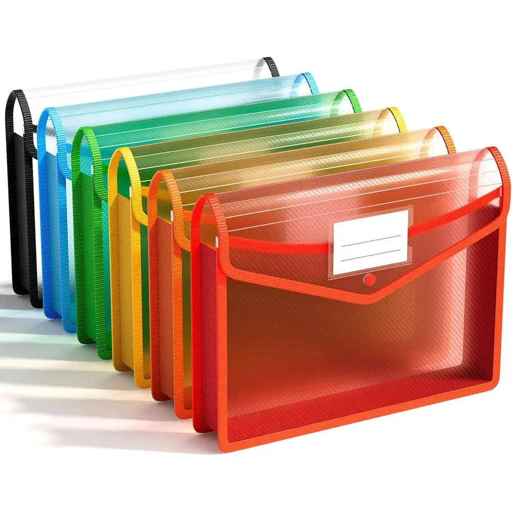 6 Pack Plastic Expanding File Organizer Holder, Transparent Accordion Pouch, Large Capacity, Letter/A4 Size
6 Pack Plastic Expanding File Organizer Holder, Transparent Accordion Pouch, Large Capacity, Letter/A4 Size