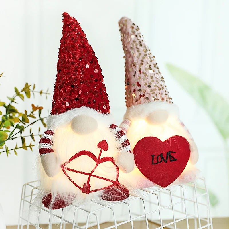 30cm Valentine's Day Elf Gnome With Led Light Decoration For Home Heart Gnomes Plush Doll Ornaments Knited Elf Dwarf Table Decor
30cm Valentine's Day Elf Gnome With Led Light Decoration For Home Heart Gnomes Plush Doll Ornaments Knited Elf Dwarf Table Decor
