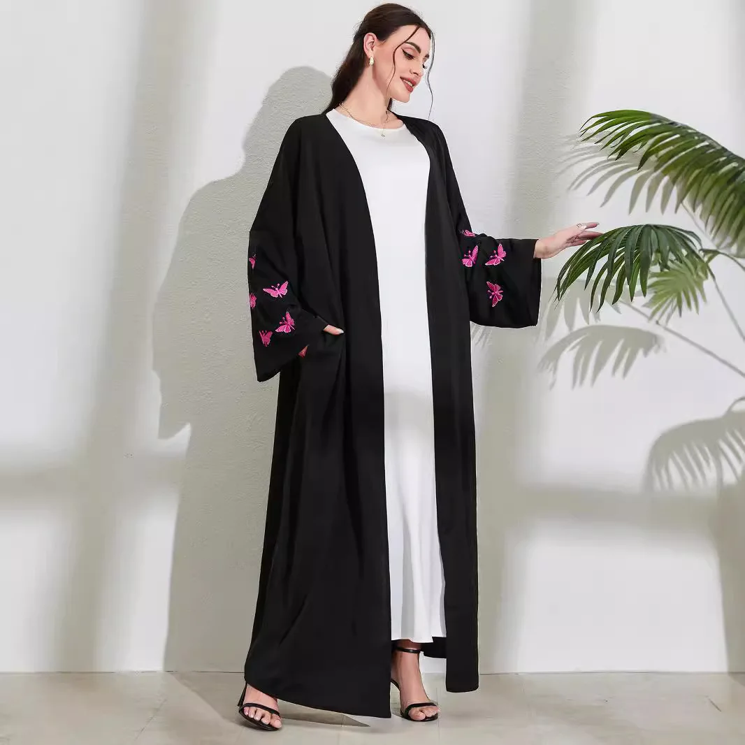 Muslim clothing long dress fashion elegant cardigan embroidered butterfly dress robe simple temperament resort style high-end ba
Muslim clothing long dress fashion elegant cardigan embroidered butterfly dress robe simple temperament resort style high-end ba