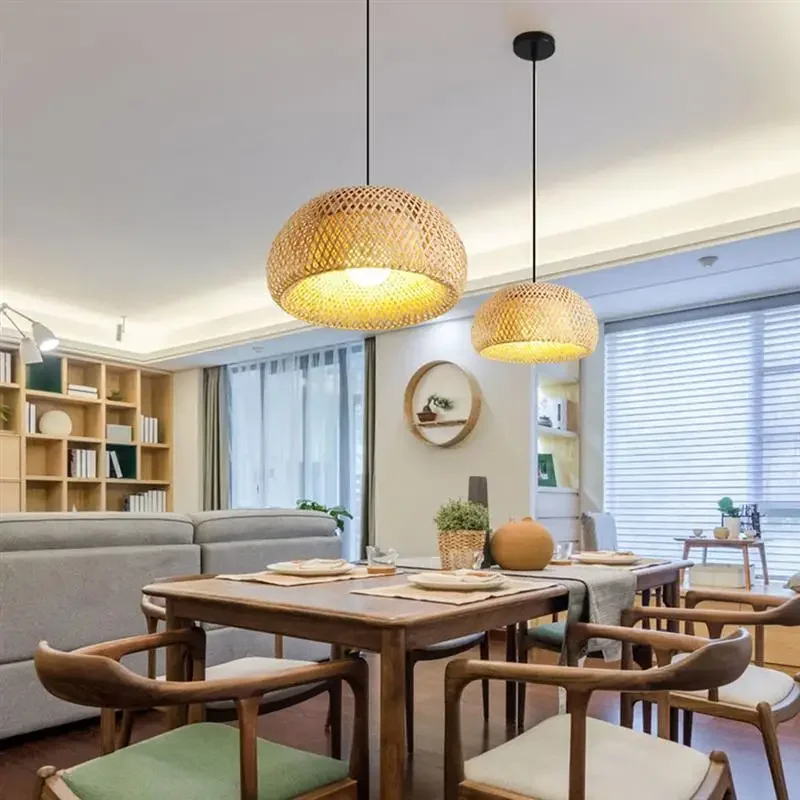 Lighting Rattan Lamp Handmade Bamboo Chandelier Retro Cafe Bar Lounge For Garden Restaurant Bedroom with Light Source
Lighting Rattan Lamp Handmade Bamboo Chandelier Retro Cafe Bar Lounge For Garden Restaurant Bedroom with Light Source
