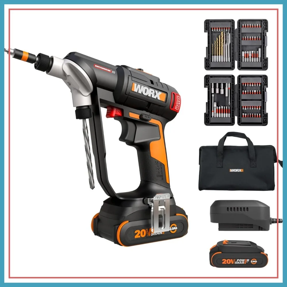 20V Brushless Cordless Drill Driver 445 in·lb 2-in-1 85 Bits Battery Charger Included
20V Brushless Cordless Drill Driver 445 in·lb 2-in-1 85 Bits Battery Charger Included