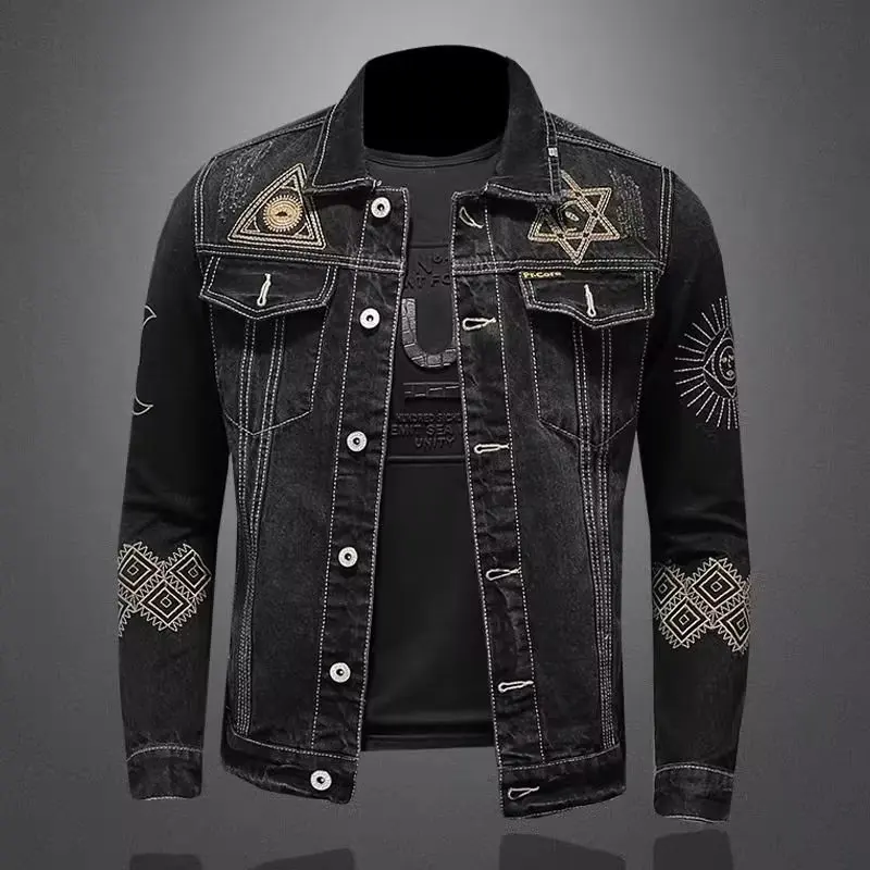 Heavy Du Motorcycle Jaet Men's Denim Spring Autumn Waed Embroidered Slim Fit Youth Trend Cotton PU Elastic Fiber
Heavy Du Motorcycle Jaet Men's Denim Spring Autumn Waed Embroidered Slim Fit Youth Trend Cotton PU Elastic Fiber