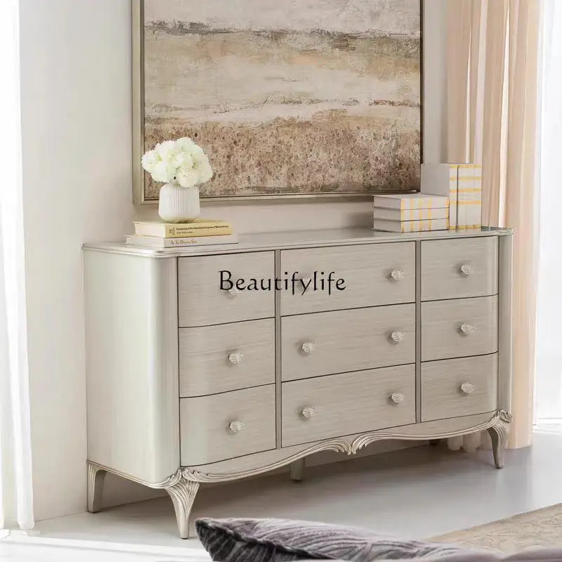 American light luxury retro multi-chest multi-function cabinet, porch cabinet, bedroom French
American light luxury retro multi-chest multi-function cabinet, porch cabinet, bedroom French