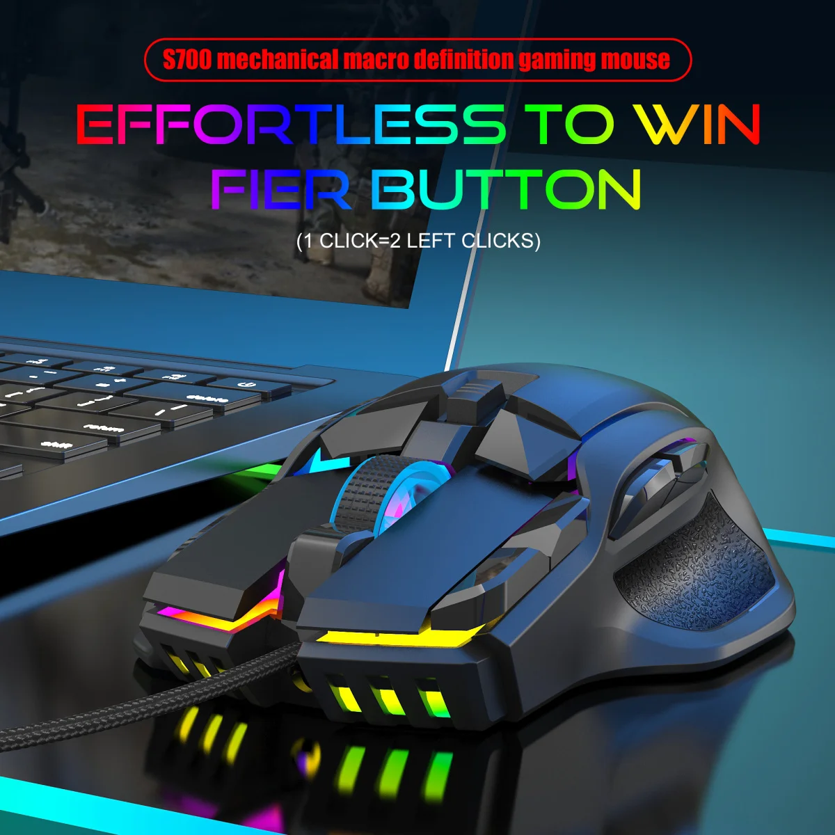 HXSJ wired gaming mouse RGB lighting 10 buttons 12800 movement speed USB optical mouse suitable for gaming and office use
HXSJ wired gaming mouse RGB lighting 10 buttons 12800 movement speed USB optical mouse suitable for gaming and office use