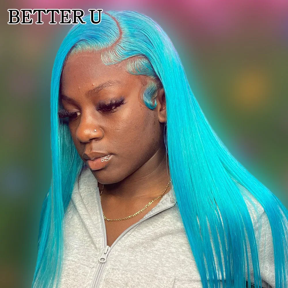 Human Hair Bright Blue 13X6 Lace Front Pre-Stretched Wig Transparent Lace Front Wig 13x4 High Gloss Straight Hair Wig
Human Hair Bright Blue 13X6 Lace Front Pre-Stretched Wig Transparent Lace Front Wig 13x4 High Gloss Straight Hair Wig