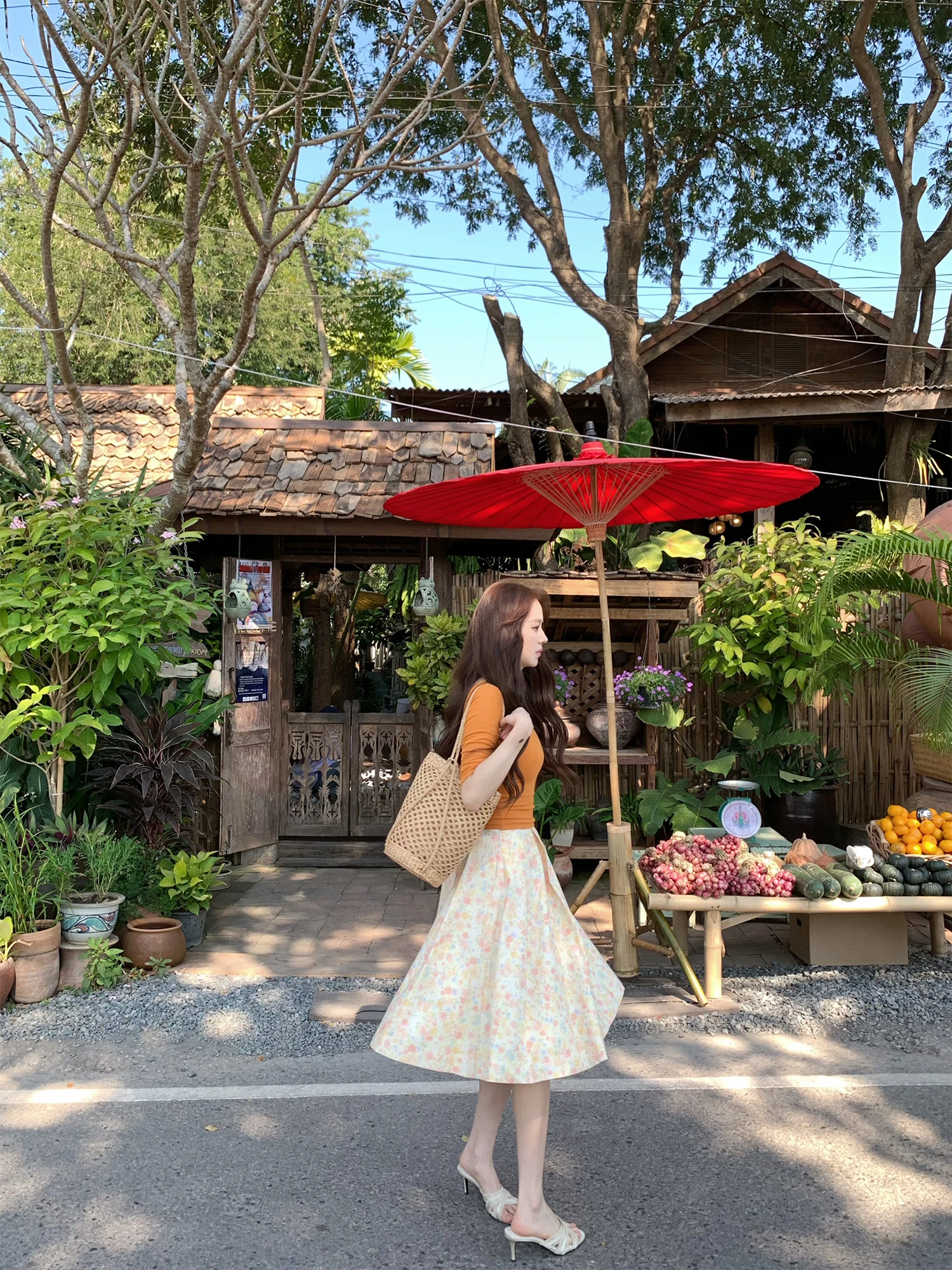 Neurcz Floral Print Cotton Midi A-Line Skirt Women's Spring Summer Slimming Versatile High Waist Half-length Skirt
Neurcz Floral Print Cotton Midi A-Line Skirt Women's Spring Summer Slimming Versatile High Waist Half-length Skirt