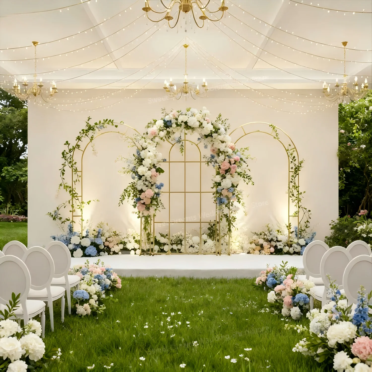 Роскошный золотой металлический декор арки, набор свадебных фонов для свадьбы в саду, вечеринки в помещении и цветочных композиций
Роскошный золотой металлический декор арки, набор свадебных фонов для свадьбы в саду, вечеринки в помещении и цветочных композиций