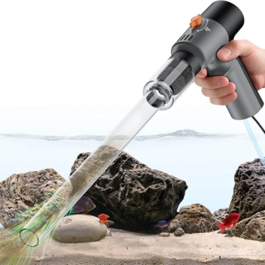 Electric Aquarium Gravel Cleaner Kit with High Pressure Strong Suction, 6-in-1 Multifunction Fish Tank Vacuum Cleaner and Water Changer for Aquarium, Gravel Vacuum with Sand Filter Tools
Electric Aquarium Gravel Cleaner Kit with High Pressure Strong Suction, 6-in-1 Multifunction Fish Tank Vacuum Cleaner and Water Changer for Aquarium, Gravel Vacuum with Sand Filter Tools