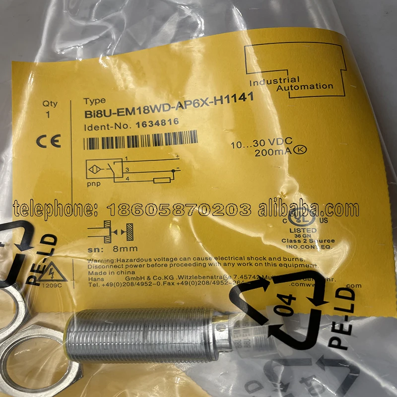 In Stock New Proximity Switch Sensor BI8U-EM18WD-AP6X-H1141/3GD One-year Warranty High Quality Seller
In Stock New Proximity Switch Sensor BI8U-EM18WD-AP6X-H1141/3GD One-year Warranty High Quality Seller