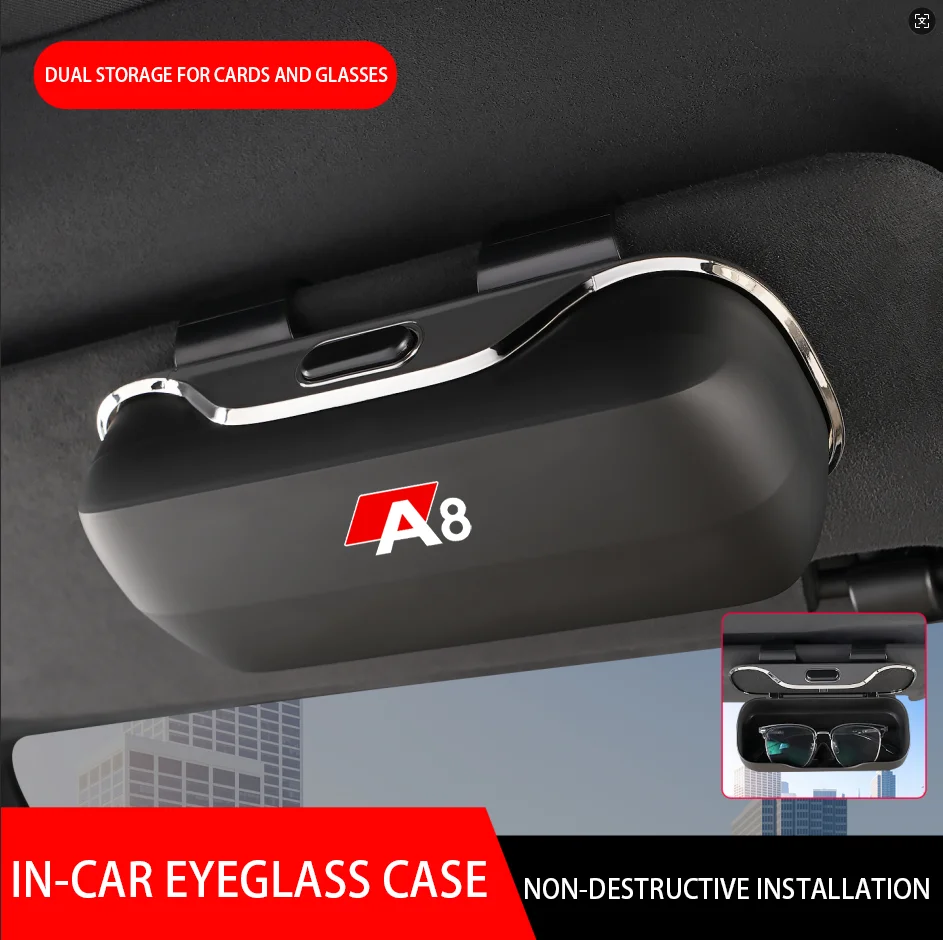 Suitable for Audi A8 series car glasses case Q5/TT/A5/A7/A6L/Q3 new car interior supplies, sunshade, sunglasses storage box
Suitable for Audi A8 series car glasses case Q5/TT/A5/A7/A6L/Q3 new car interior supplies, sunshade, sunglasses storage box