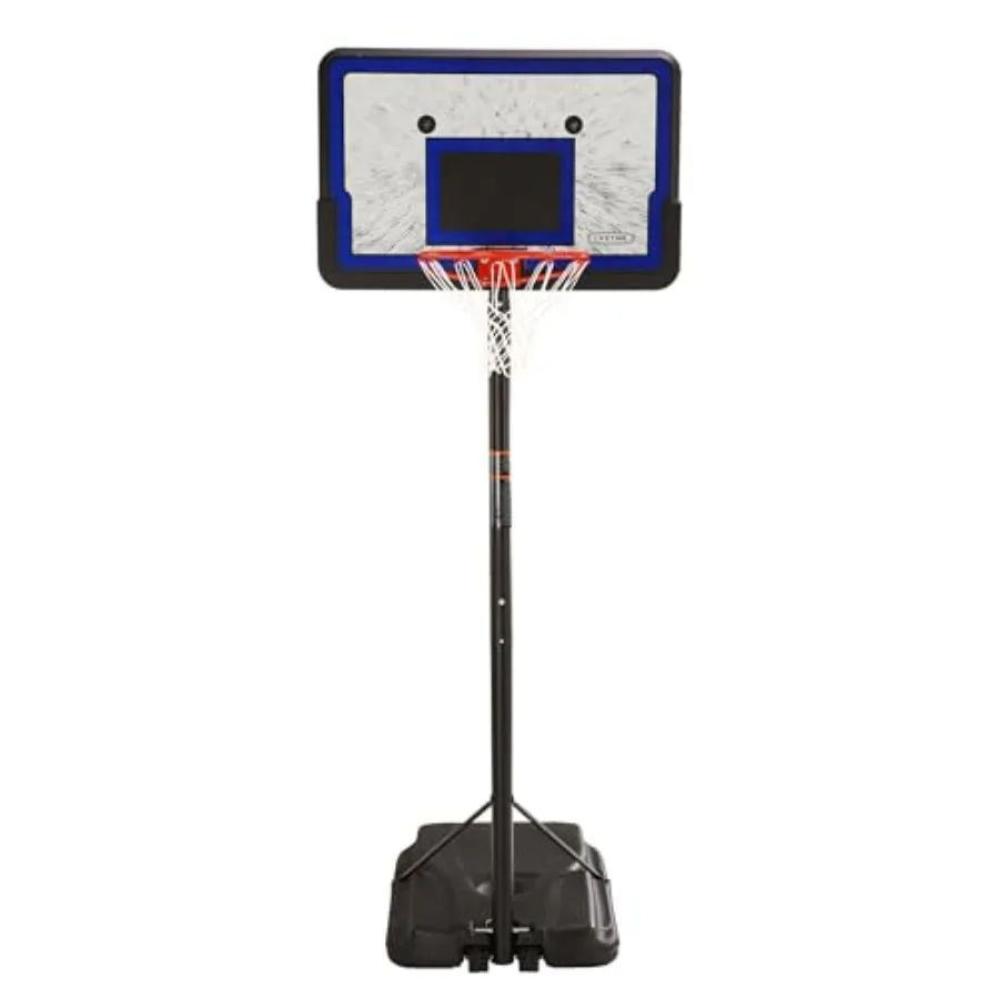 44-Inch Portable Basketball Hoop for outdoor use, steel frame with black finish, telescoping adjustable height 7.5-10 ft, impac
44-Inch Portable Basketball Hoop for outdoor use, steel frame with black finish, telescoping adjustable height 7.5-10 ft, impac