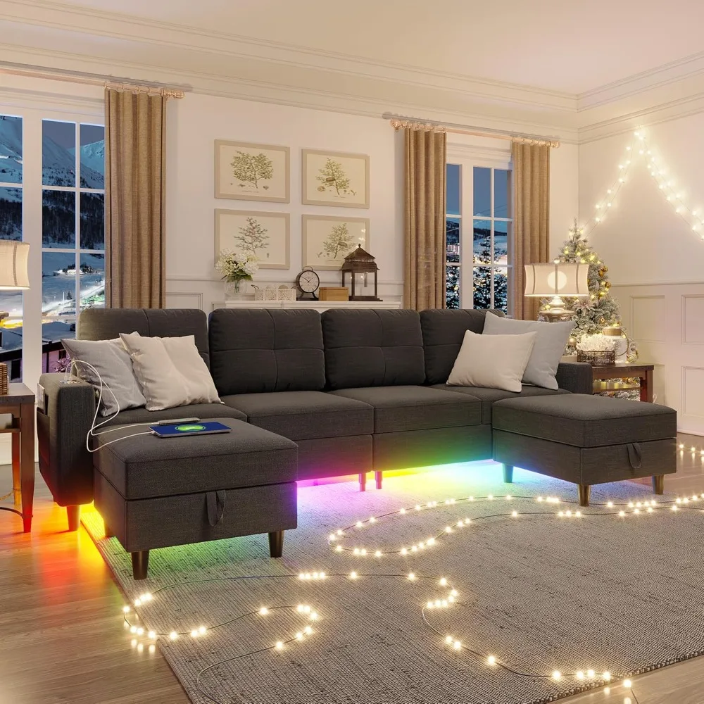 sectional sofa with charging pile, living room sectional sofa with LED lights, U/L shaped sofa with storage cushion
sectional sofa with charging pile, living room sectional sofa with LED lights, U/L shaped sofa with storage cushion