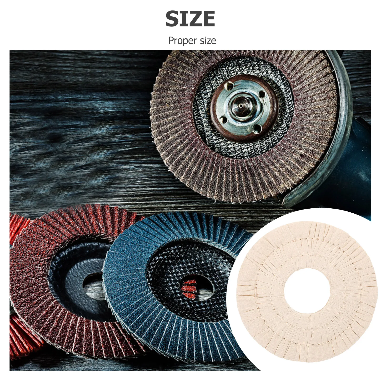 Polishing Cloth Wheel 150x50x25mm Non woven Fabric Buffing Wheel for Edge Bander Accessories Replacement Parts Practical Use 
Polishing Cloth Wheel 150x50x25mm Non woven Fabric Buffing Wheel for Edge Bander Accessories Replacement Parts Practical Use